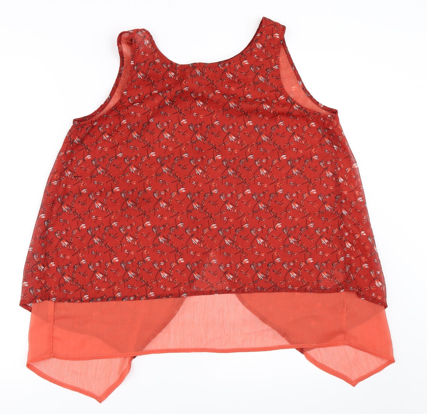 Preworn Womens Red   Basic Blouse Size 10