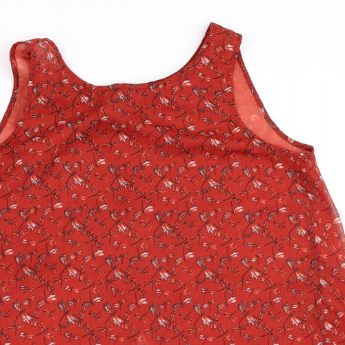 Preworn Womens Red   Basic Blouse Size 10