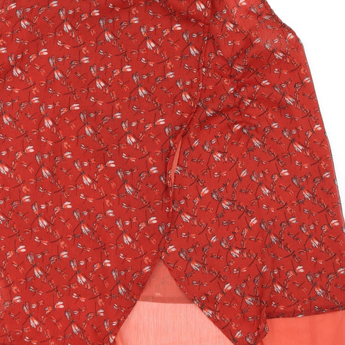 Preworn Womens Red   Basic Blouse Size 10