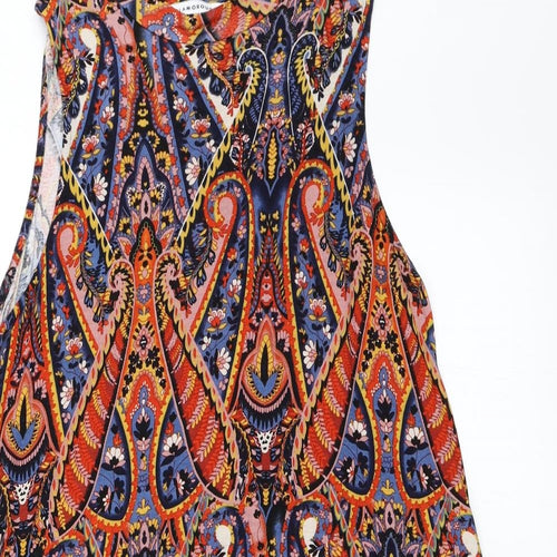 Glamourous Womens Orange Geometric  Trapeze & Swing  Size M