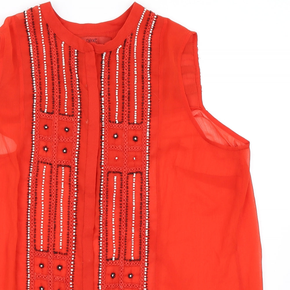 NEXT Womens Red   Basic Blouse Size 12