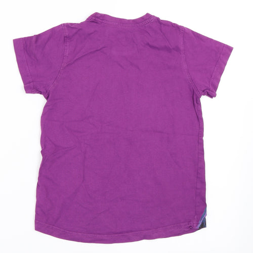 Steve Backshall Boys Purple   Basic T-Shirt Size 7-8 Years  - giraffe