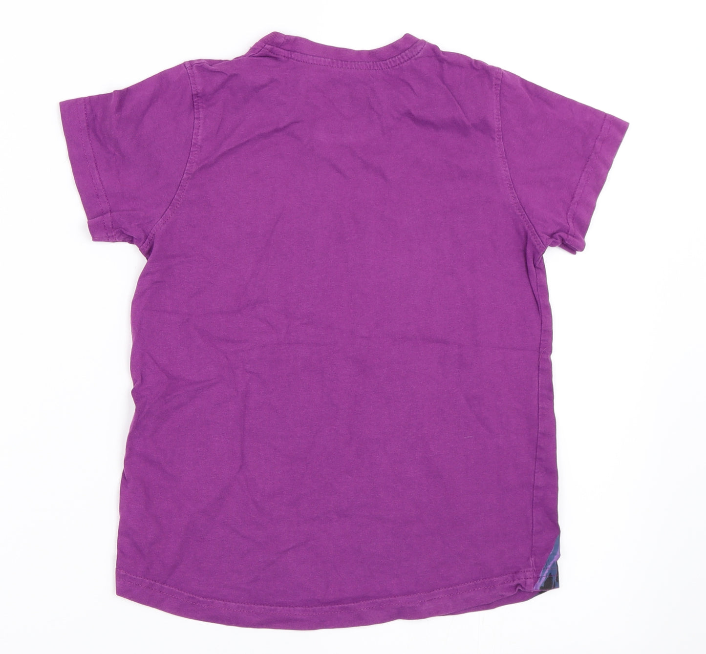 Steve Backshall Boys Purple   Basic T-Shirt Size 7-8 Years  - giraffe