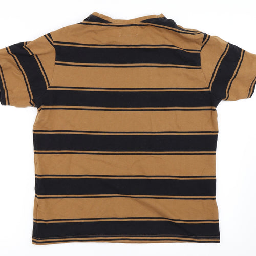 Topman Mens Beige Striped   T-Shirt Size XS