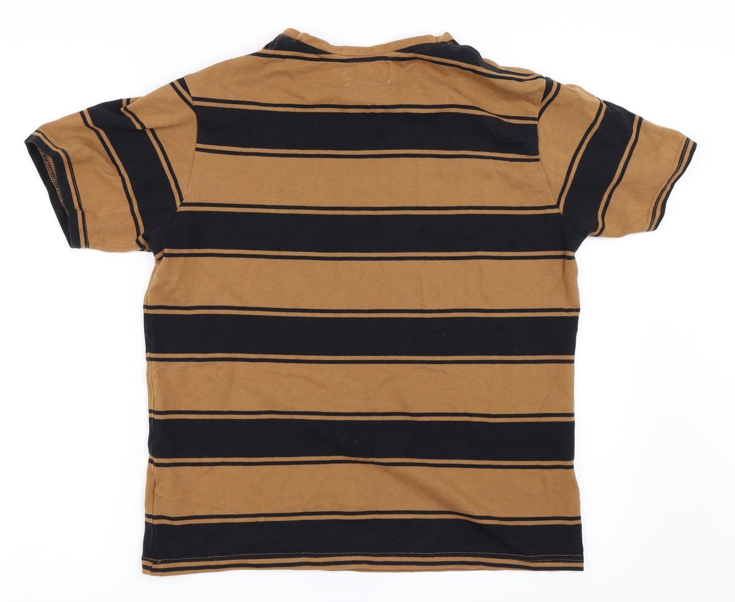 Topman Mens Beige Striped   T-Shirt Size XS