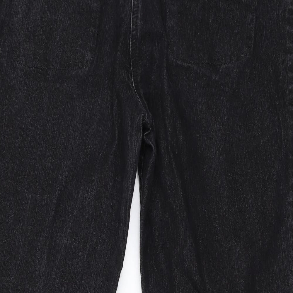 NEXT Womens Black  Denim Cropped Jeans Size 14 L23 in