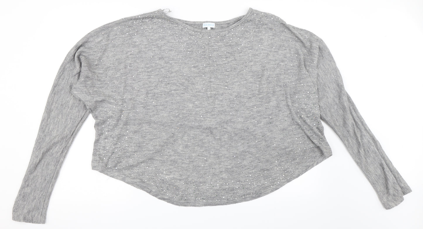 Blue Vanilla Womens Grey   Pullover Jumper Size L