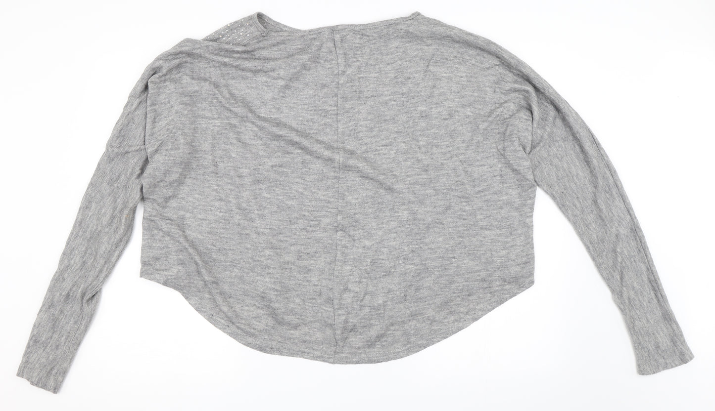 Blue Vanilla Womens Grey   Pullover Jumper Size L