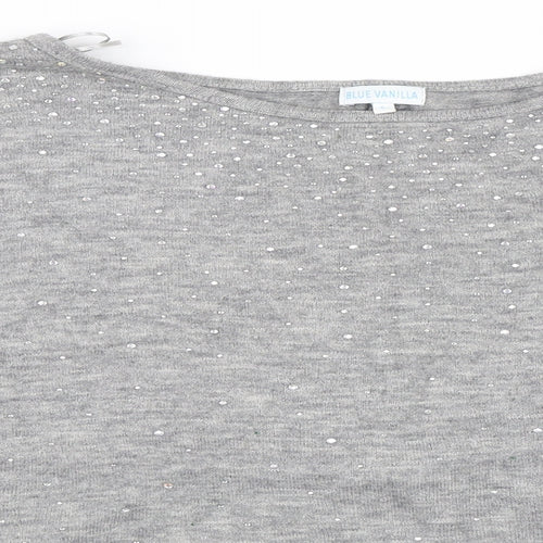 Blue Vanilla Womens Grey   Pullover Jumper Size L