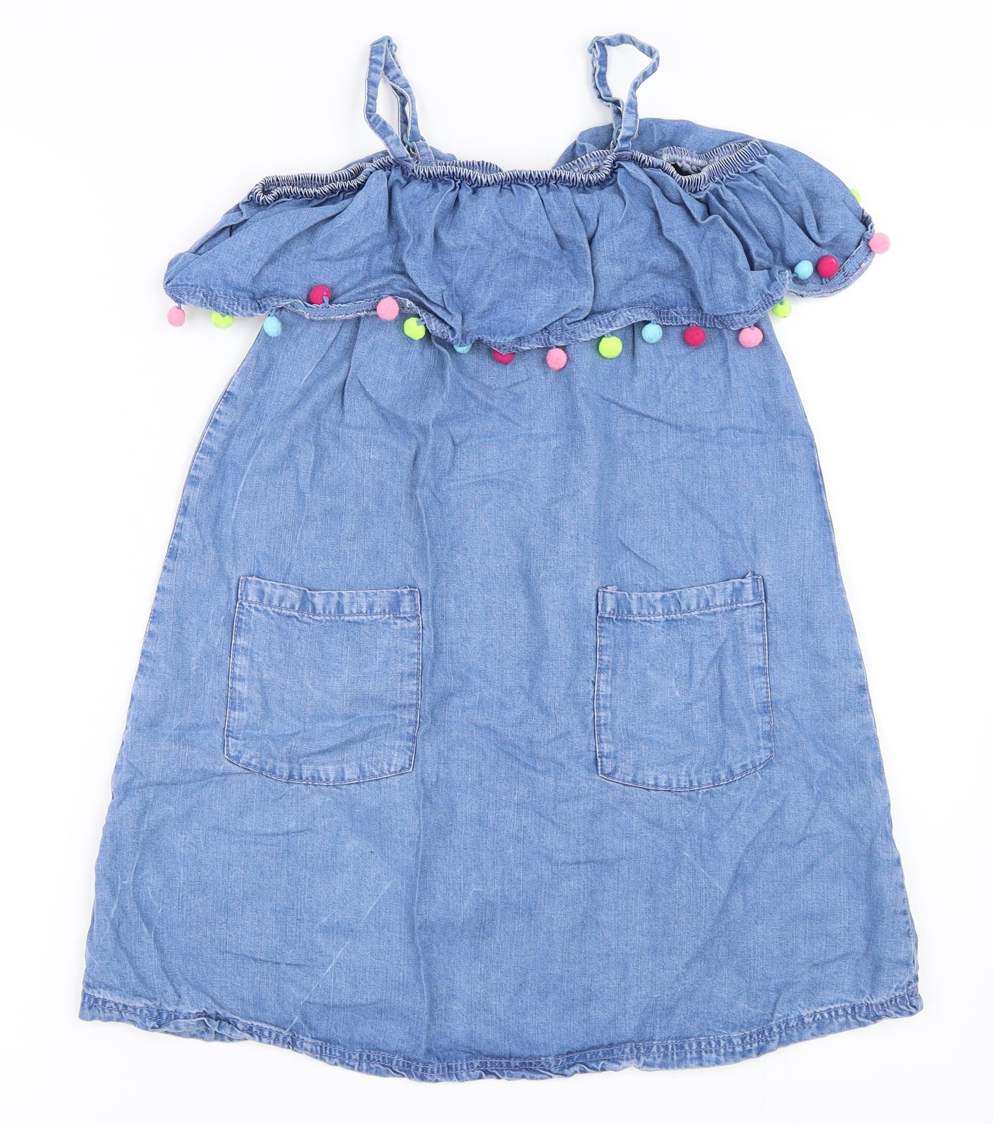 Matalan Girls Blue  Denim Shift  Size 9 Years