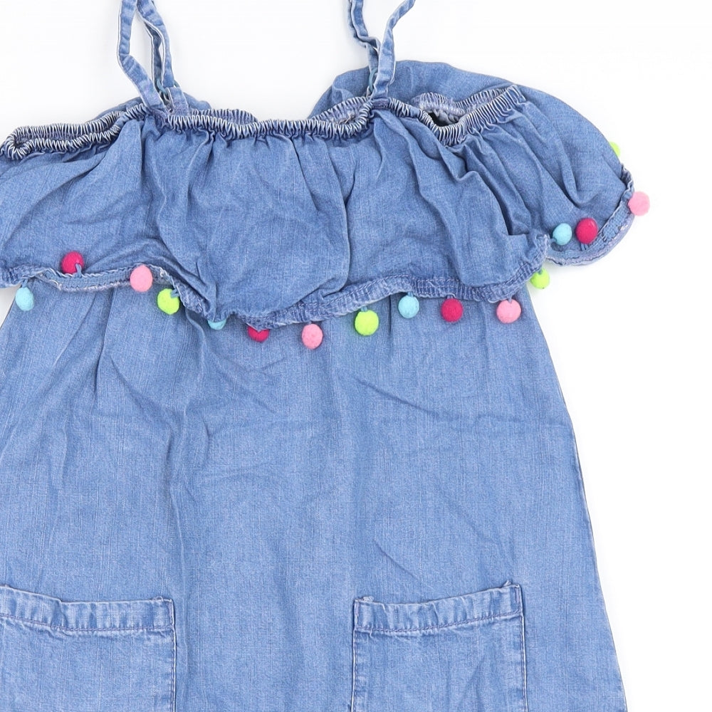 Matalan Girls Blue  Denim Shift  Size 9 Years