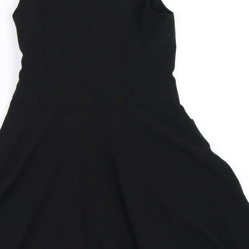 F&F Girls Black   Pinafore/Dungaree Dress  Size 8-9 Years  - School Dress