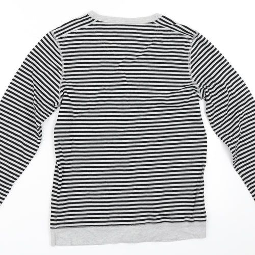 Jasper Conran Boys Grey Striped  Cardigan Jumper Size 13 Years