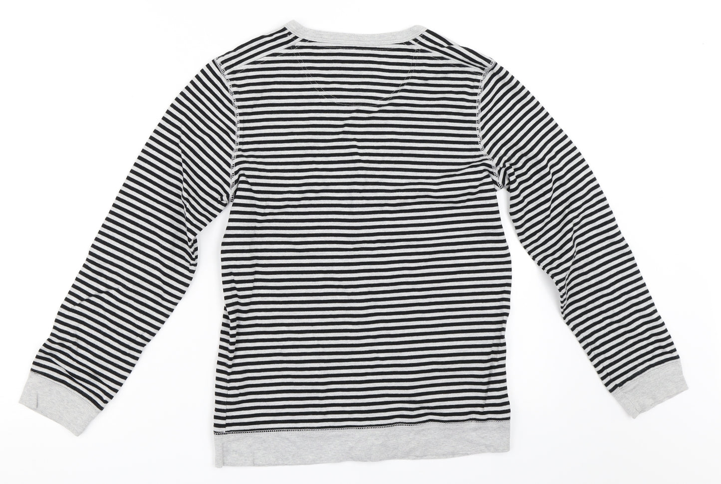 Jasper Conran Boys Grey Striped  Cardigan Jumper Size 13 Years