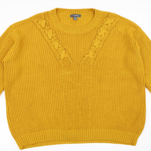 Primark Womens Yellow   Pullover Jumper Size XL