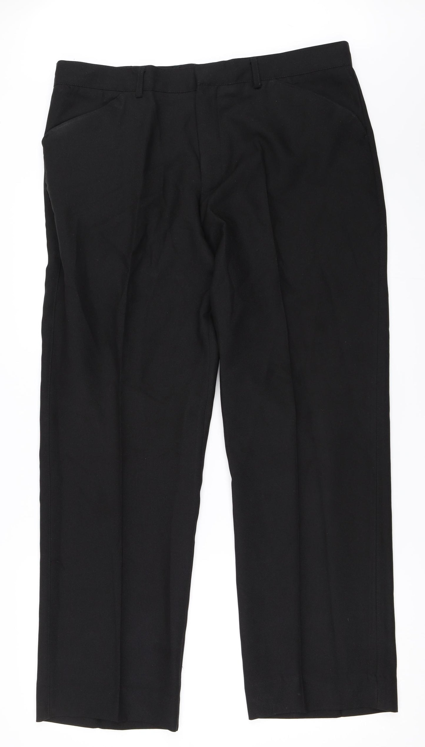 Harvey Jones Mens Black   Trousers  Size 38 in L29 in