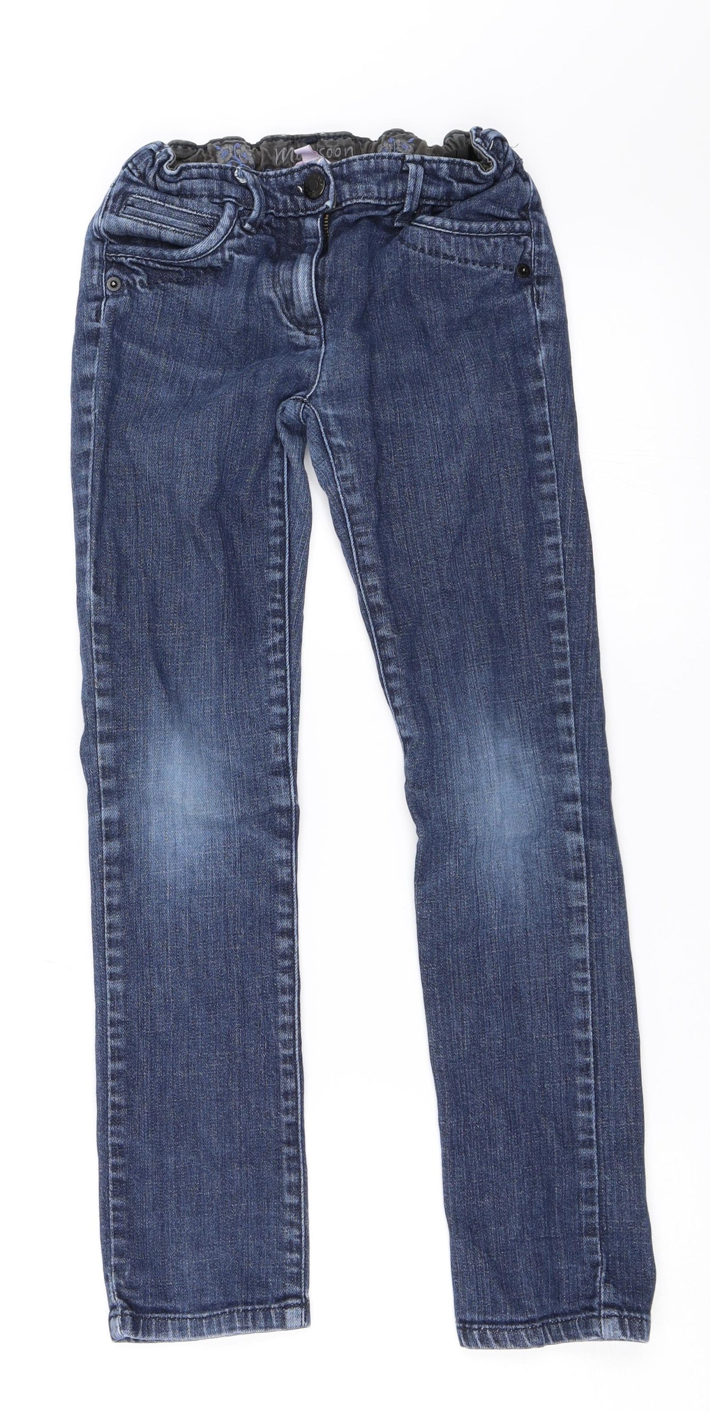 Monsoon Girls Blue  Denim Straight Jeans Size 8-9 Years