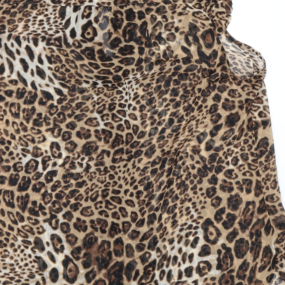Atmosphere Womens Beige Animal Print  Basic Blouse Size 18  - Leopard print