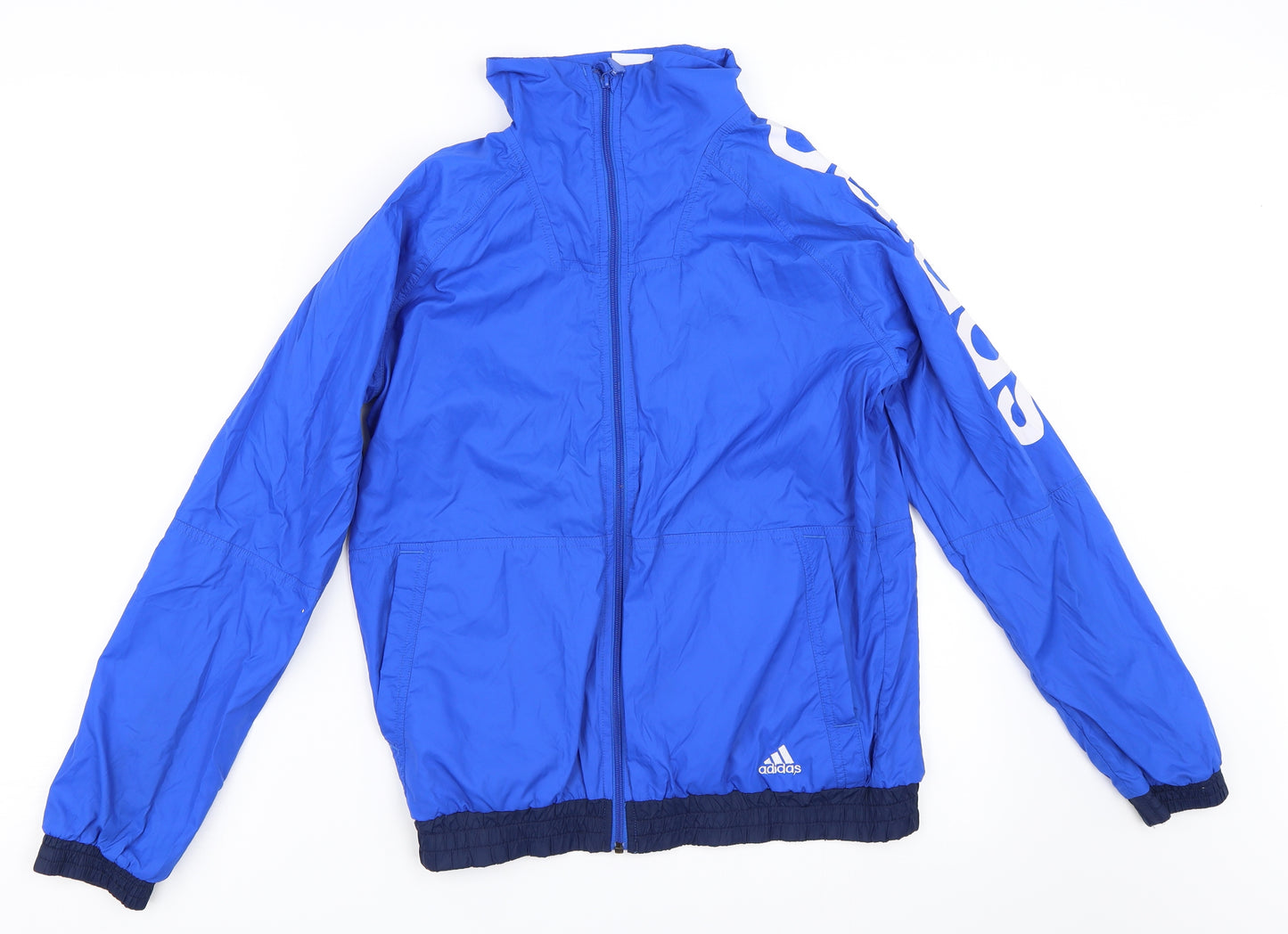 adidas Boys Blue   Windbreaker Coat Size 11-12 Years