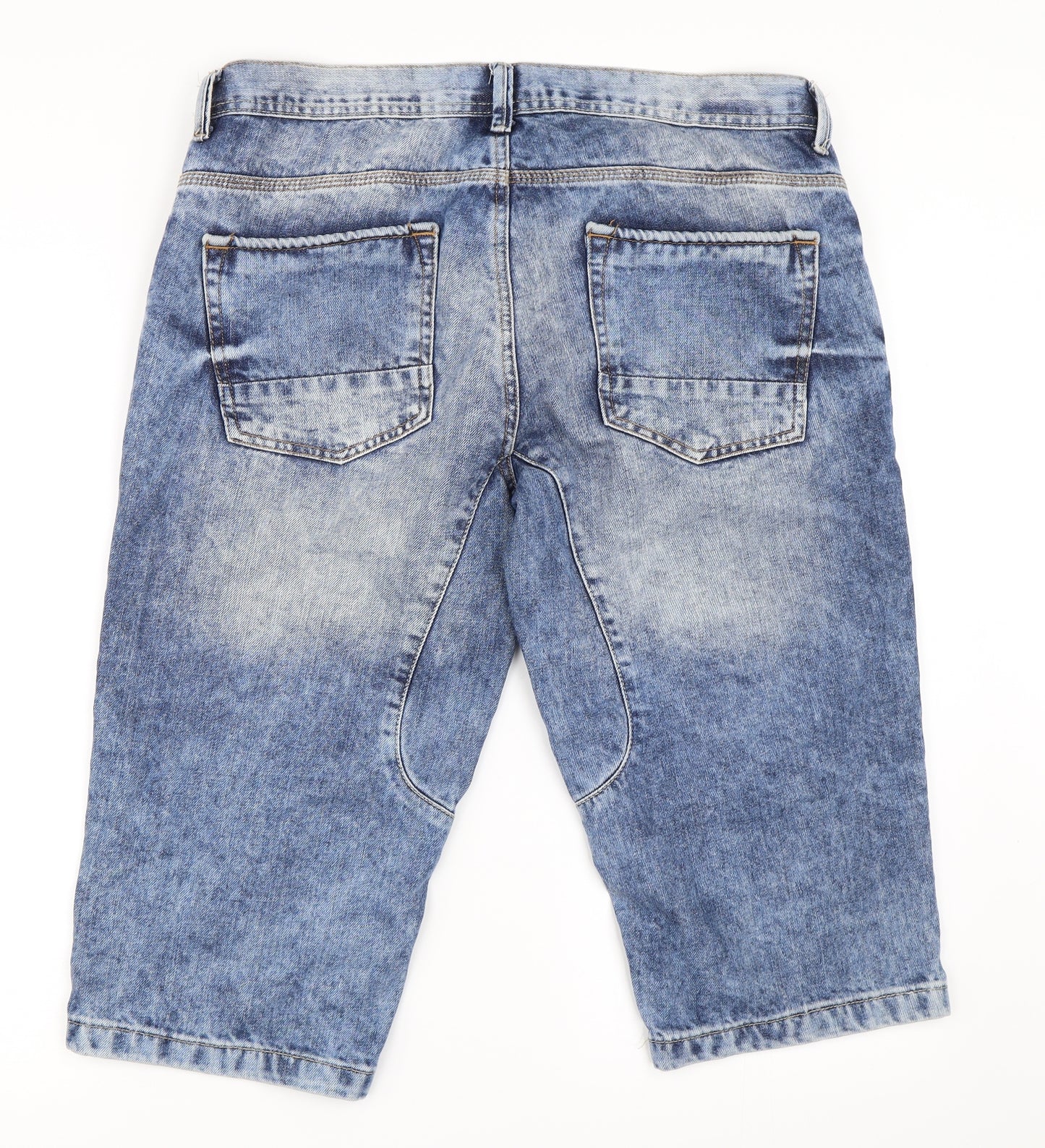 Primark Mens Blue  Denim Bermuda Shorts Size 34 in