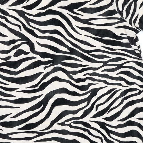 Cruz Womens Ivory Animal Print  Basic Blouse Size 18