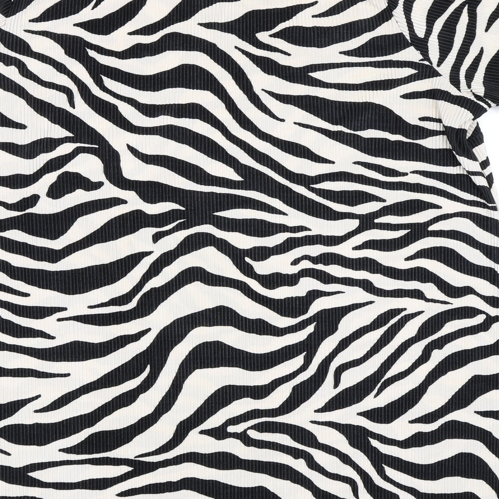 Cruz Womens Ivory Animal Print  Basic Blouse Size 18