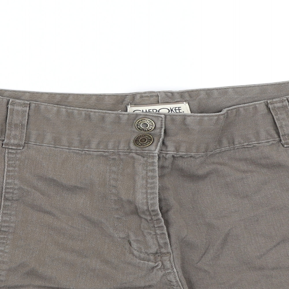 Cherokee Womens Green   Hot Pants Shorts Size 31 in