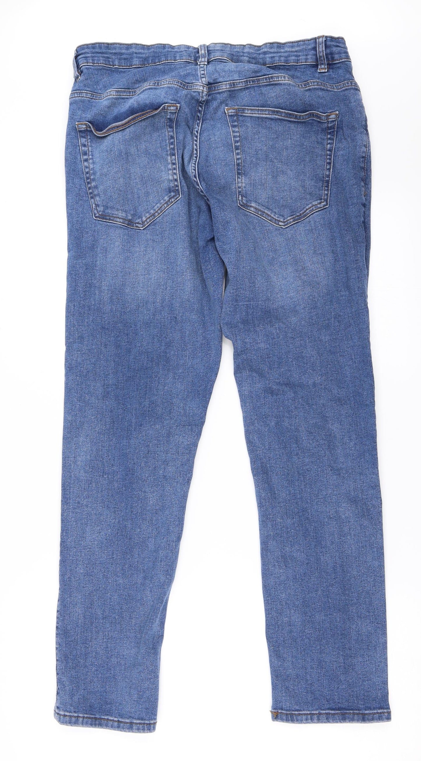 George Mens Blue  Denim Straight Jeans Size 36 in L30 in