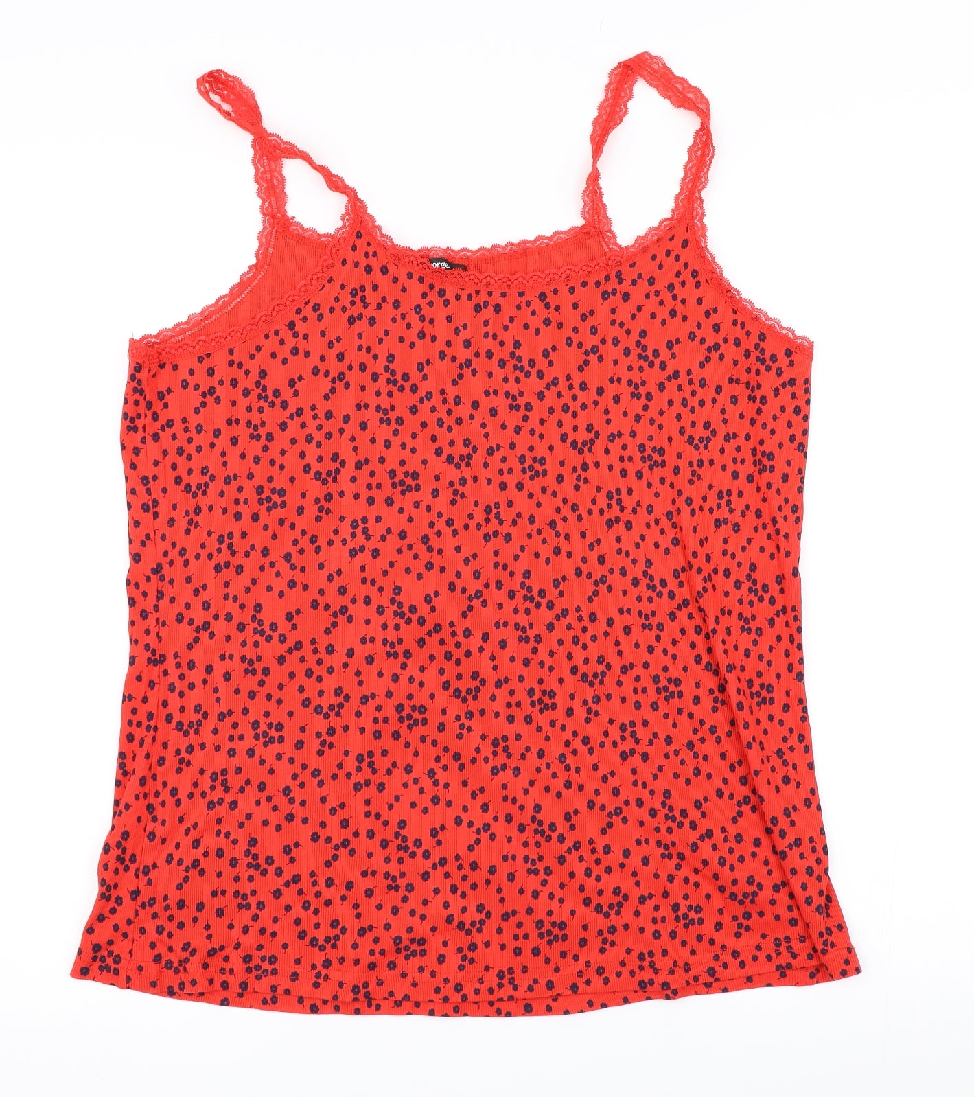 George Womens Red Floral  Camisole Tank Size 22
