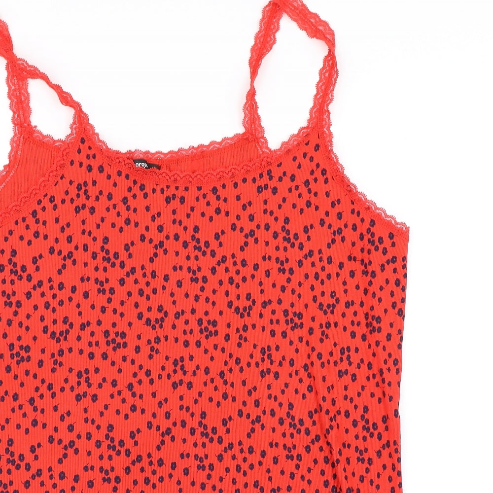 George Womens Red Floral  Camisole Tank Size 22