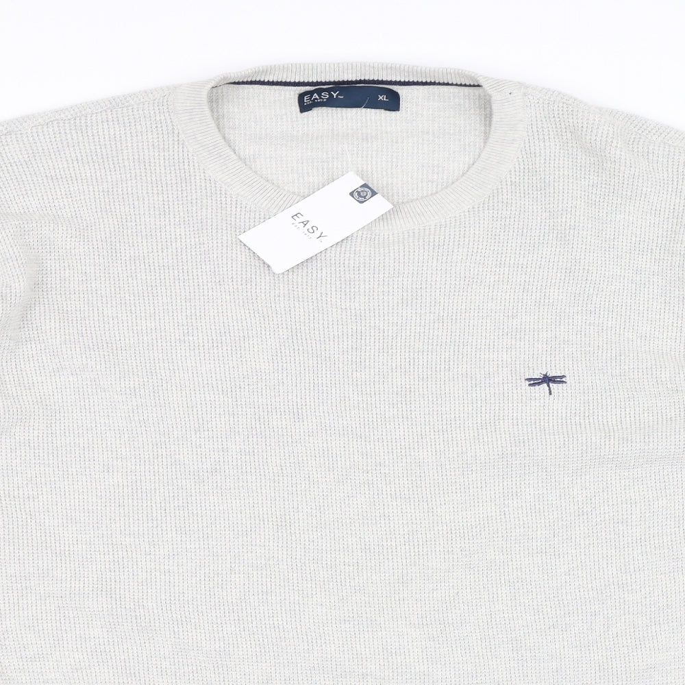 Easy Mens Grey   Pullover Jumper Size XL