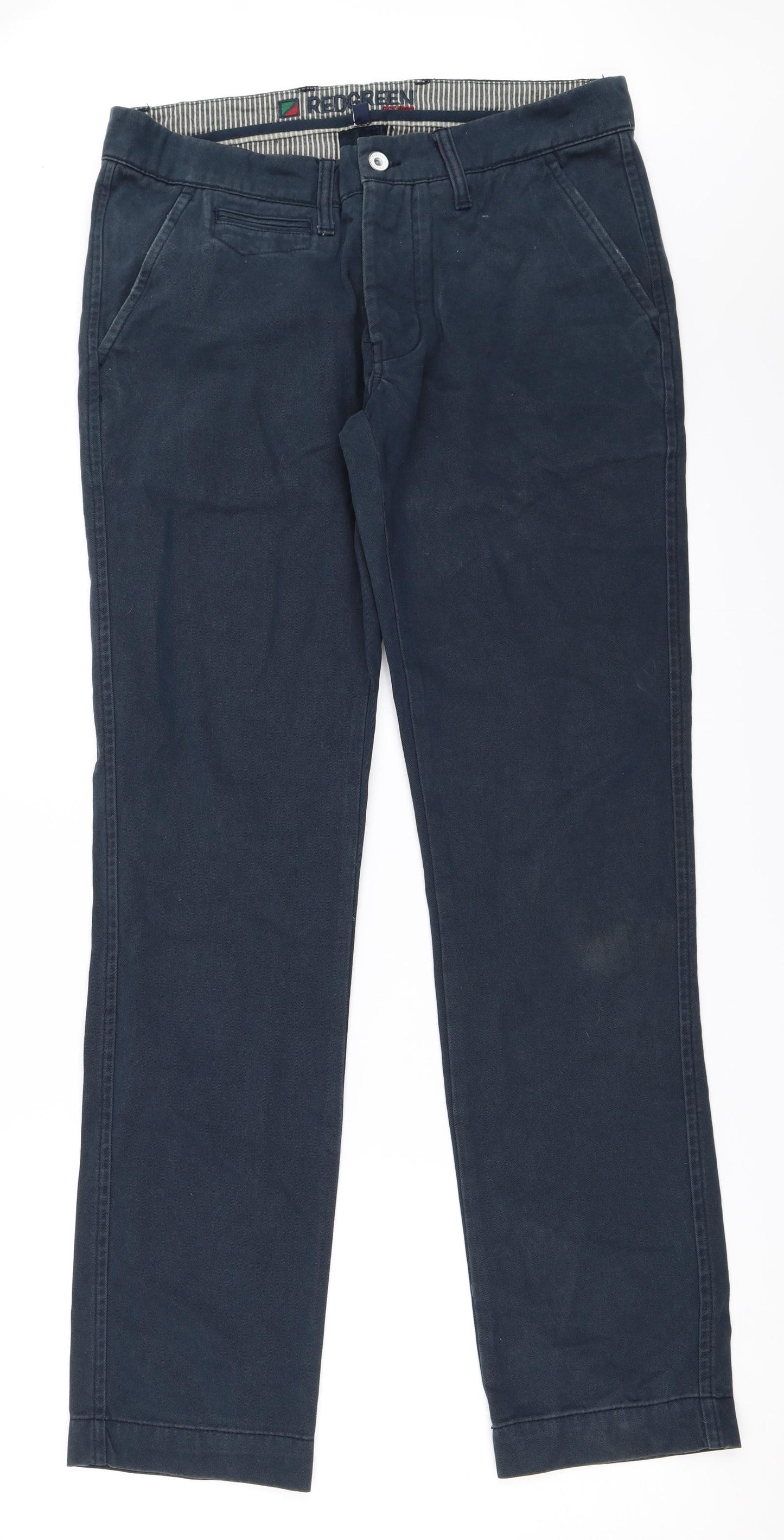 REDGREEN Mens Blue   Chino Trousers Size 31 in L32 in
