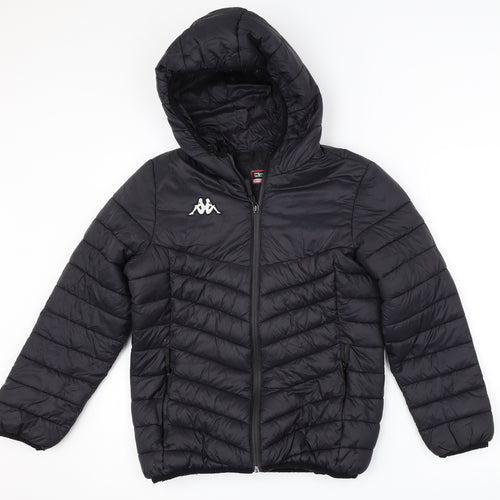 Kappa Boys Black   Puffer Jacket Coat Size 12 Years