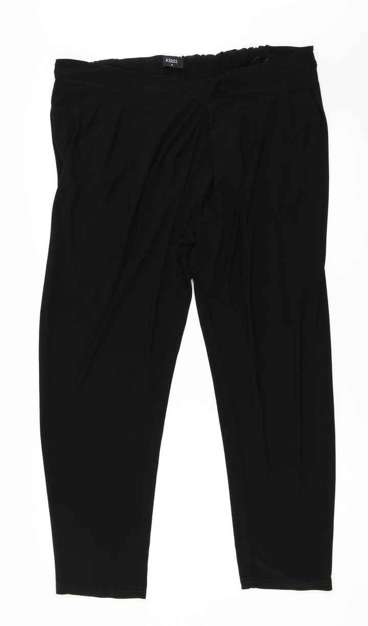 Klass Womens Black Trousers Size 18 L27 in