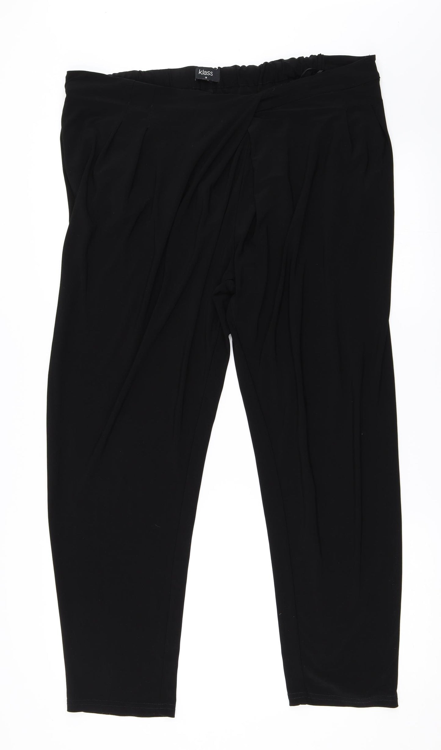 Klass Womens Black   Trousers  Size 18 L27 in