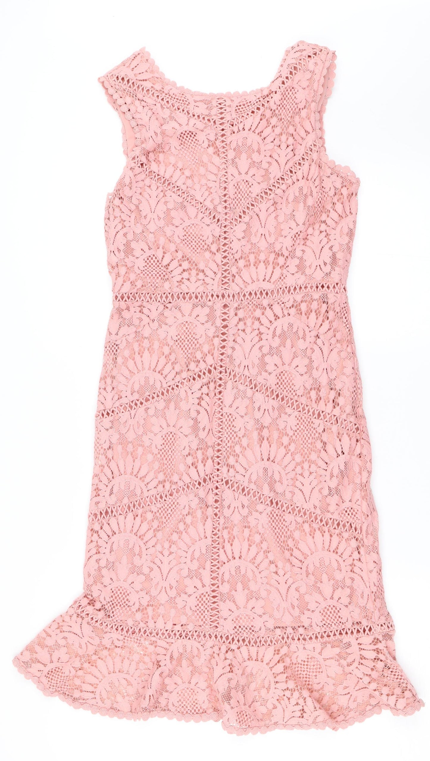 New Look Womens Pink   Pencil Dress  Size 12