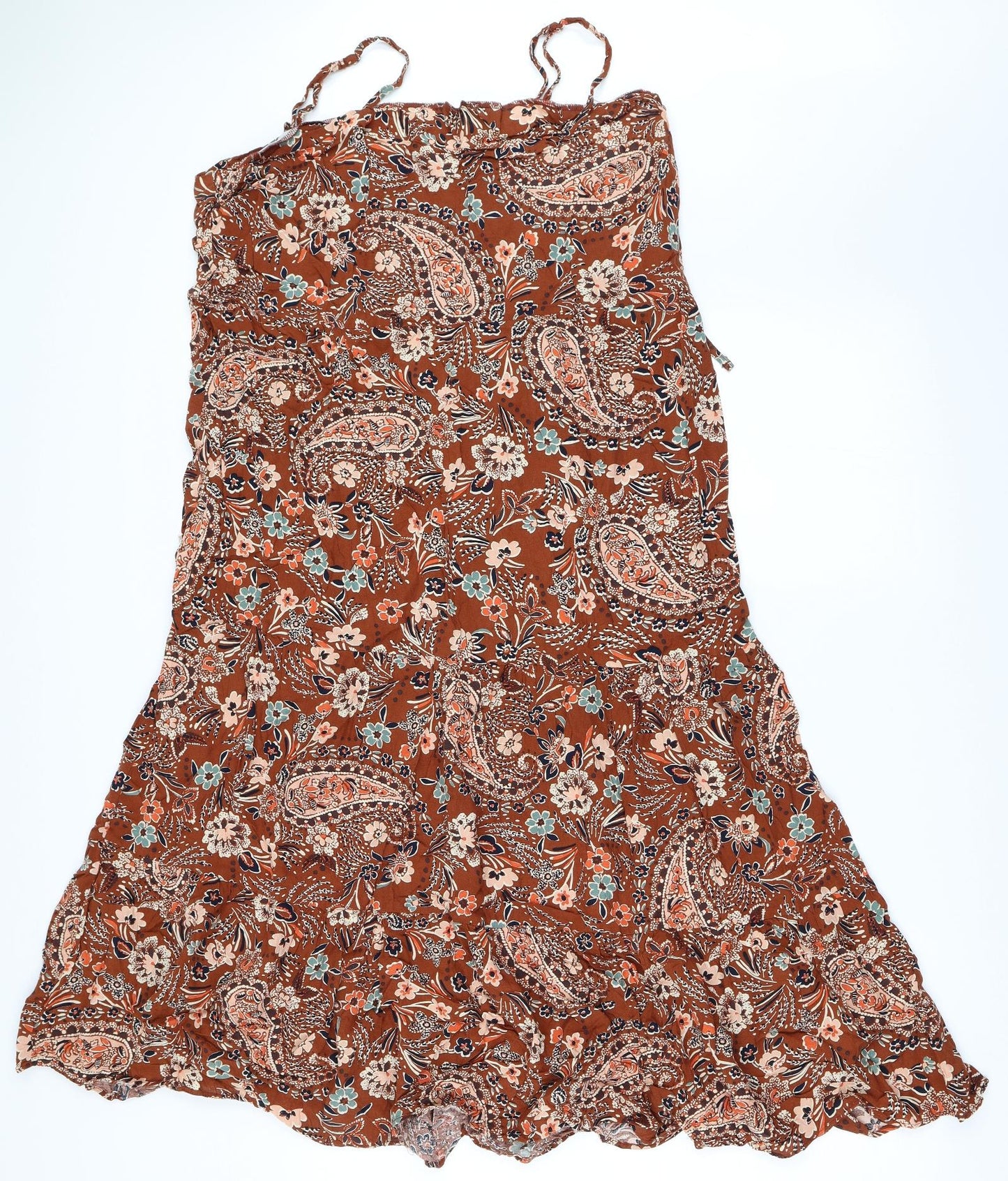 Primark Womens Brown Floral  Trapeze & Swing  Size 20