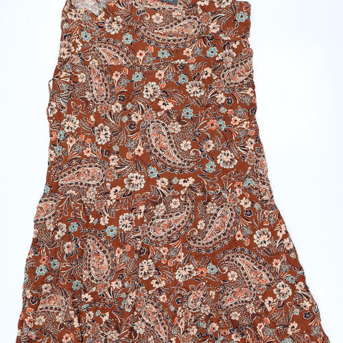 Primark Womens Brown Floral  Trapeze & Swing  Size 20