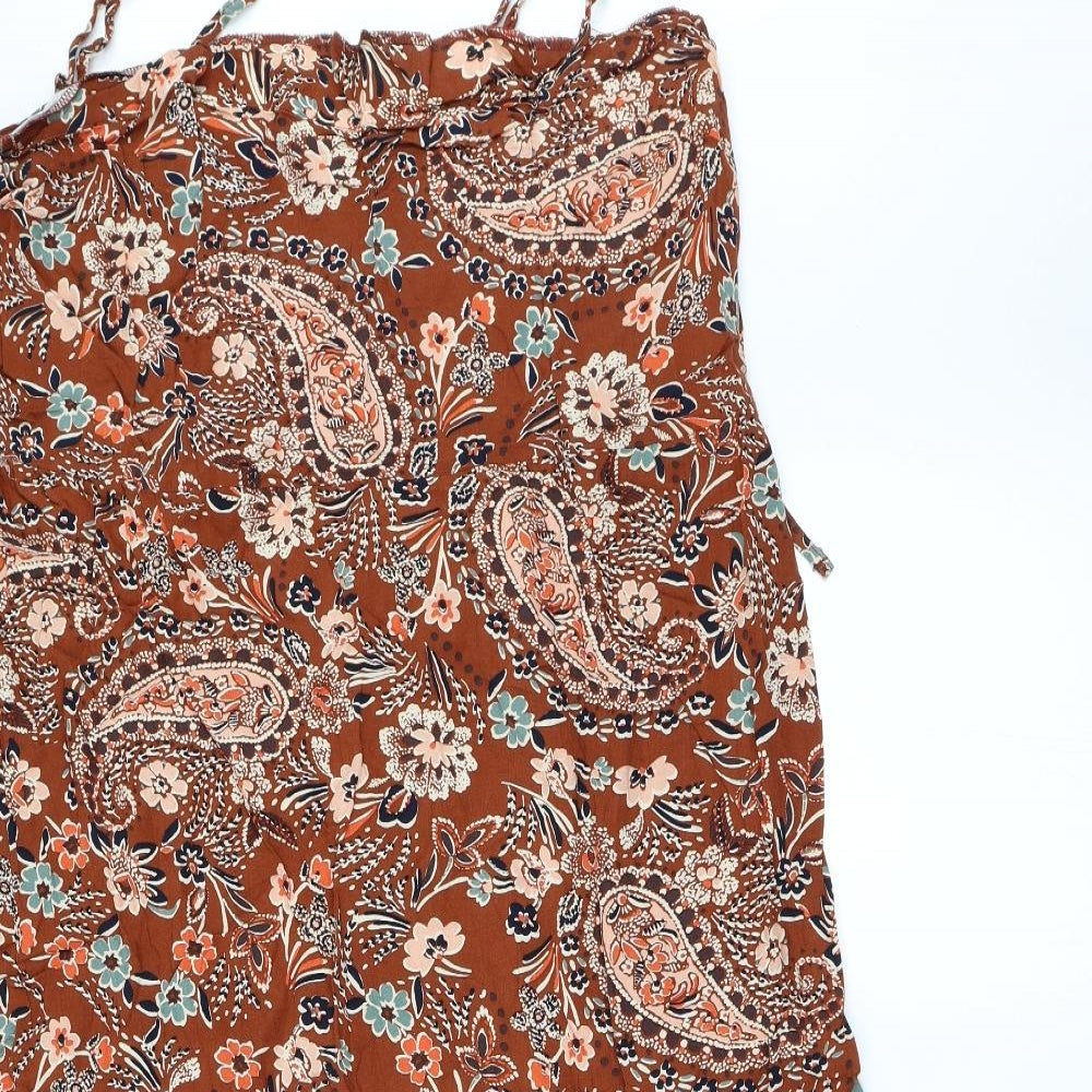 Primark Womens Brown Floral  Trapeze & Swing  Size 20