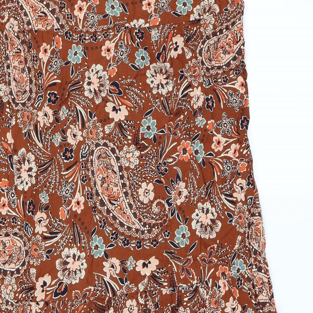 Primark Womens Brown Floral  Trapeze & Swing  Size 20