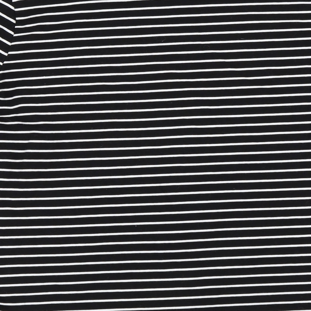 Ralph Lauren Womens Black Striped  Basic T-Shirt Size M