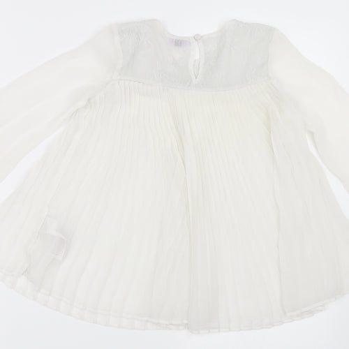 F&F Girls White   Basic Blouse Size 8-9 Years
