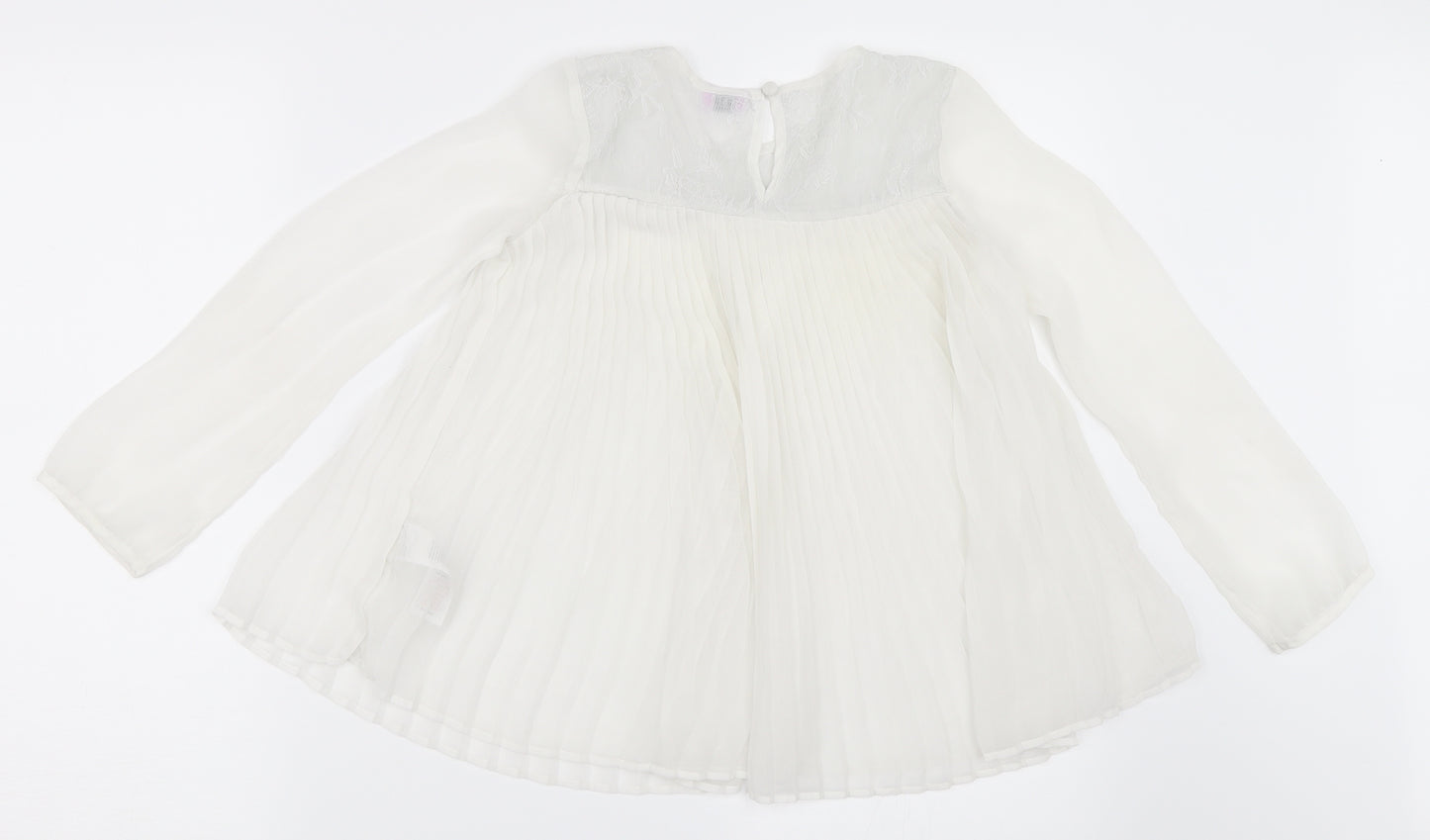 F&F Girls White   Basic Blouse Size 8-9 Years