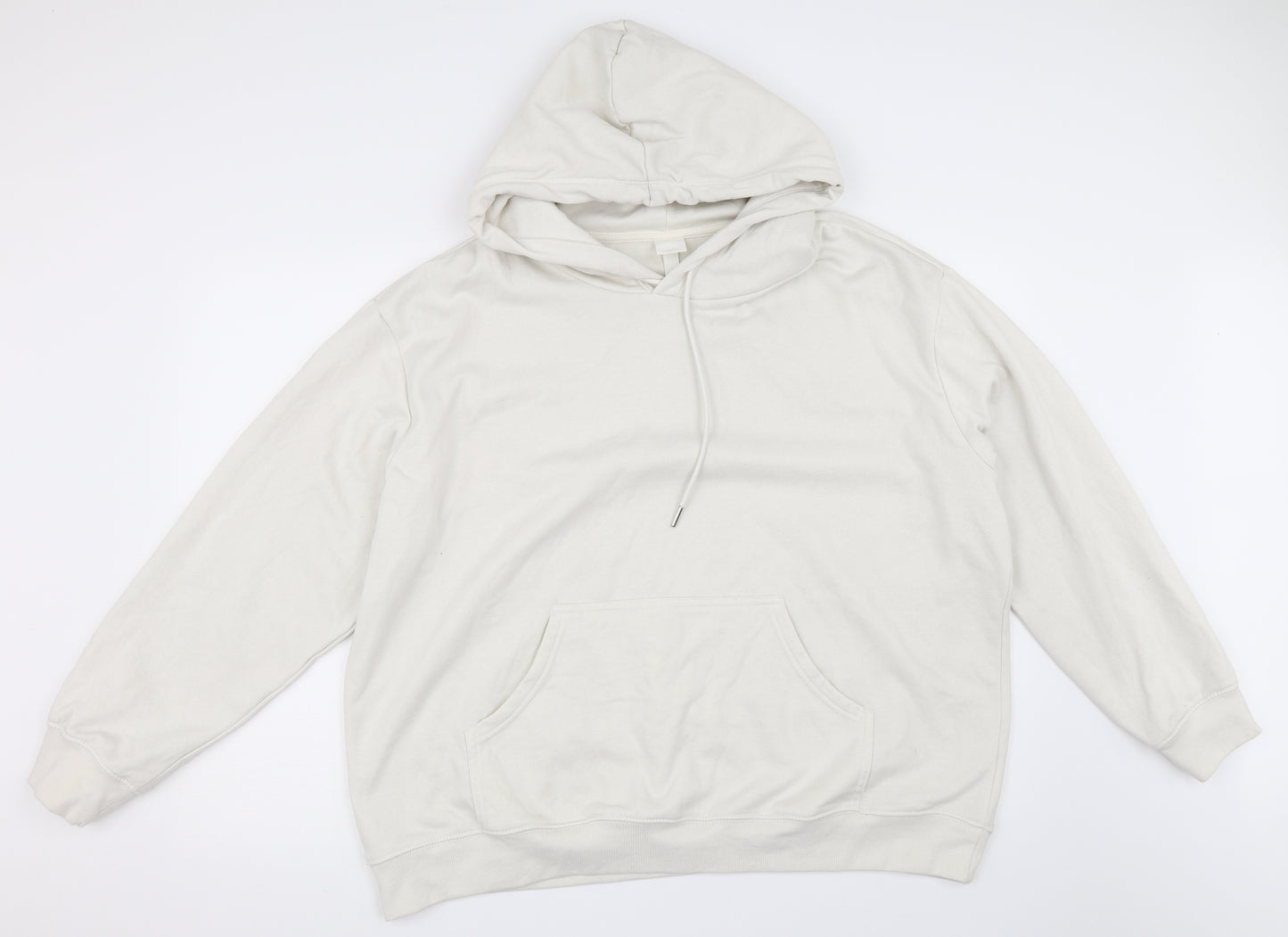 H&M Womens Ivory   Pullover Hoodie Size XL