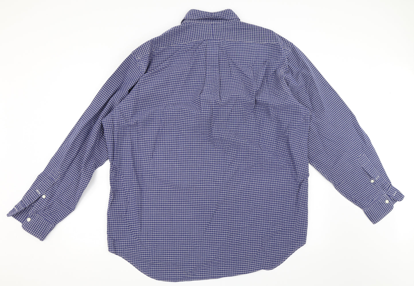 Ralph Lauren Mens Blue    Button-Up Size 17