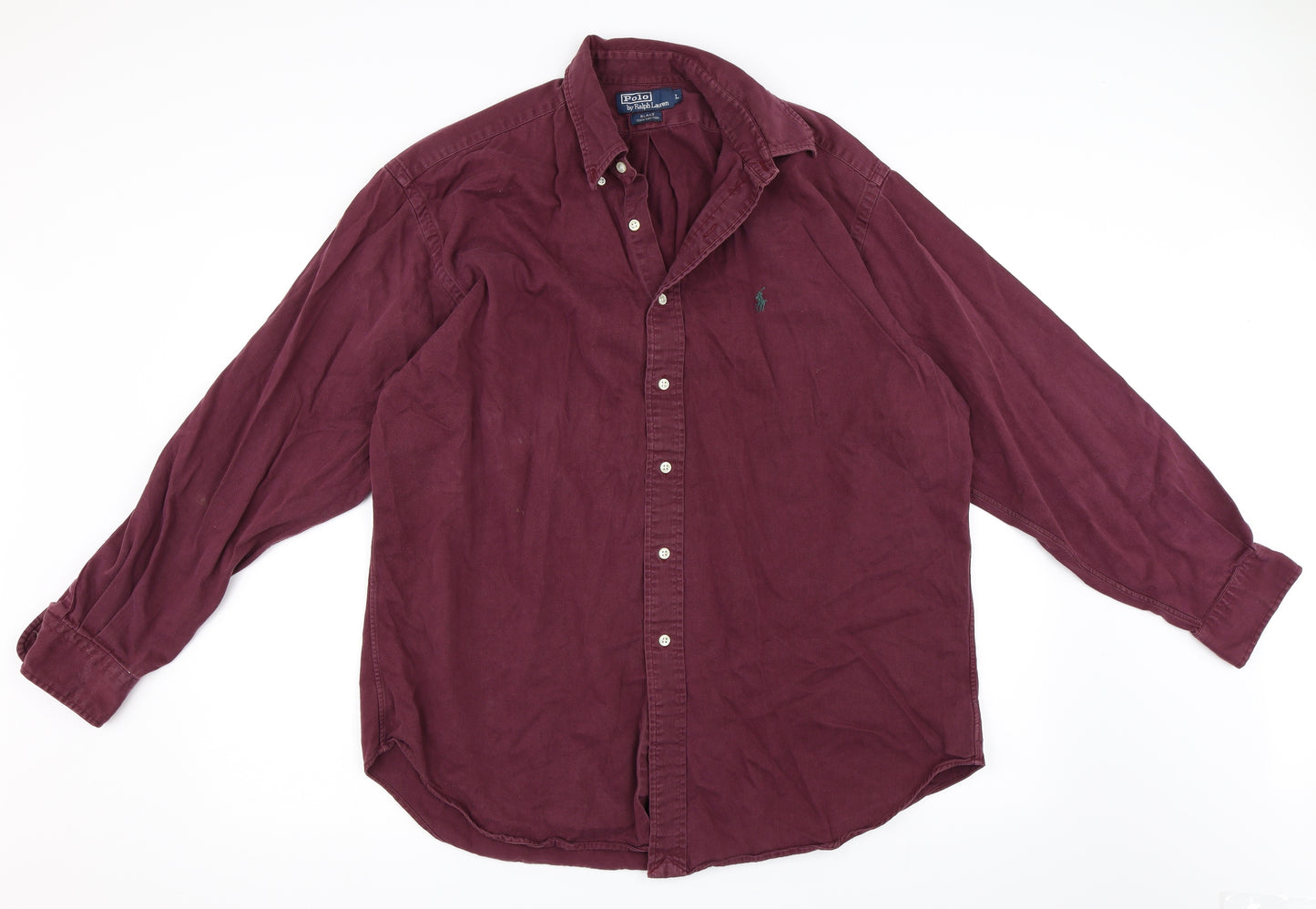 Ralph Lauren Mens Red    Button-Up Size L