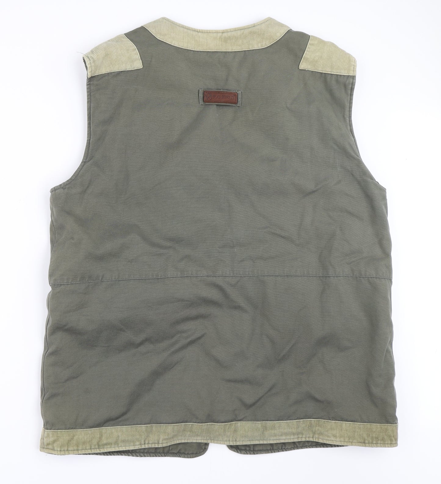 P.G Field Mens Green   Gilet Coat Size L