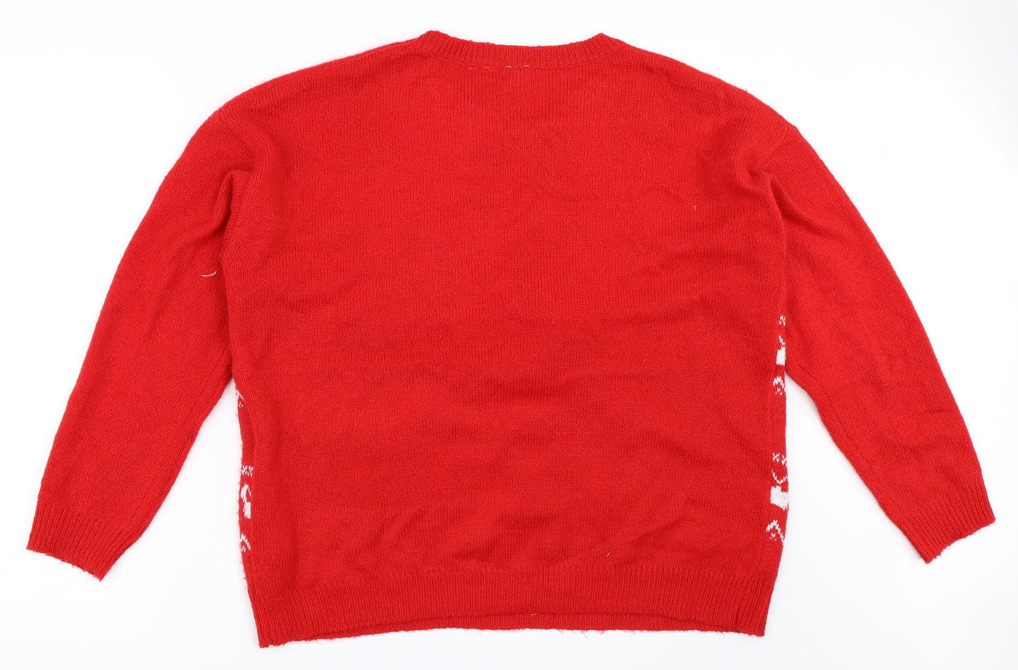 Primark Womens Red   Pullover Jumper Size L  - Christmas Minnie Mouse