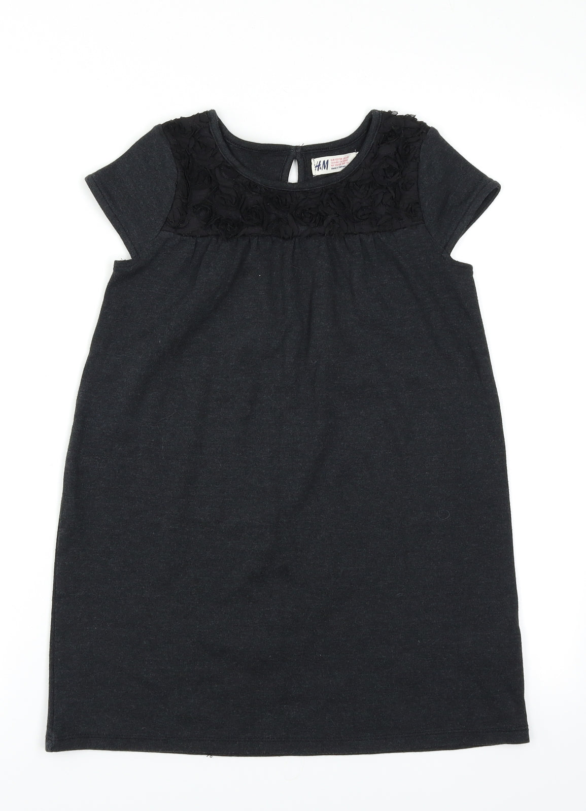 H&M Girls Black   Basic Tank Size 5-6 Years