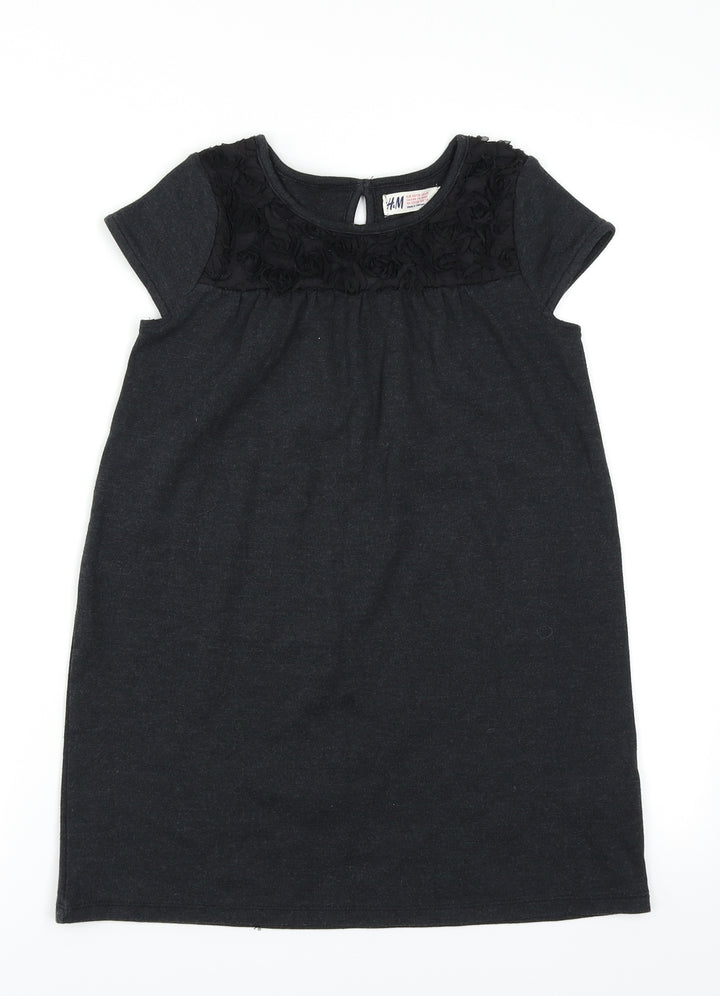 H&M Girls Black   Basic Tank Size 5-6 Years